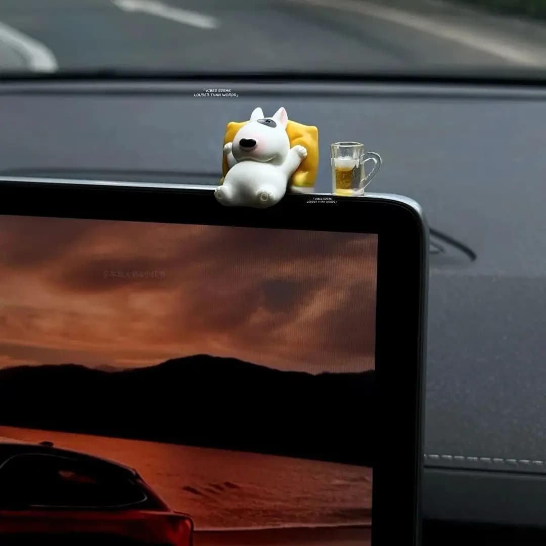 Bull Terrier Dashboard Figurine Ornament