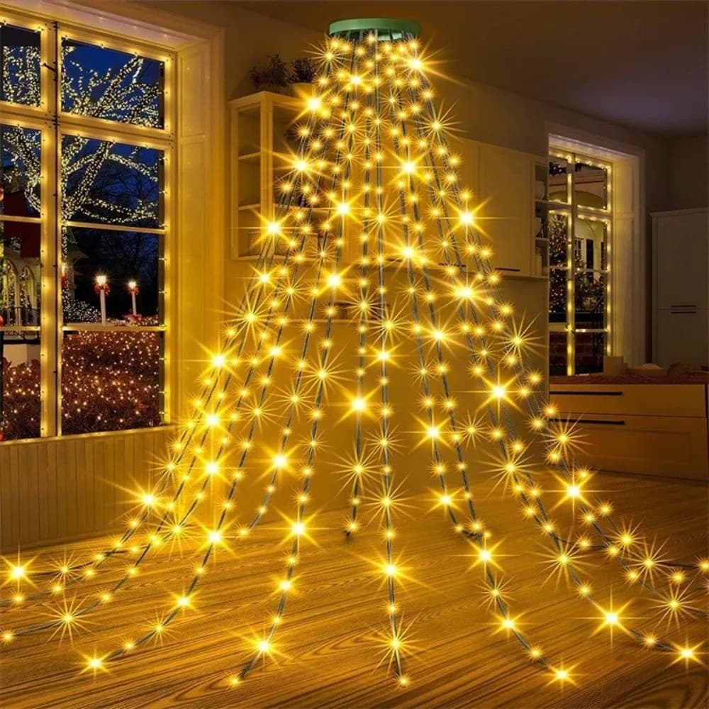 New Ring Shape LED Ring Lights 8 Flashing Modes Waterproof String Lights Color Changing Holiday Lights Christmas Decoration