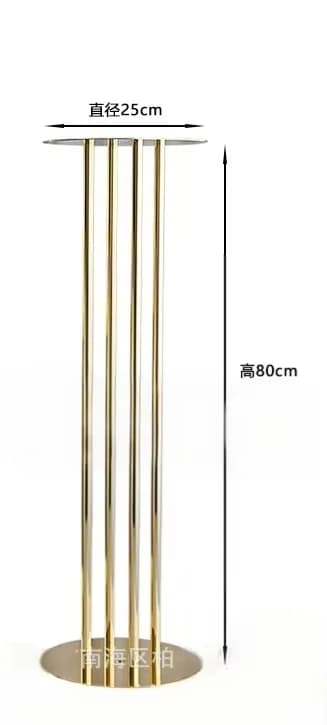Modern wedding main table centerpiece romantic decoration iron electroplating gold flower stand road guide layout props 10pcs