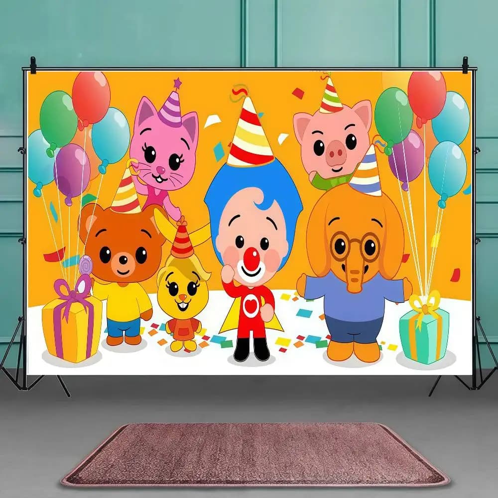 Photography Studio Backdrop Outdoor House Party Decoration Photo Background Curtain Back Drop Cartoon Plim
