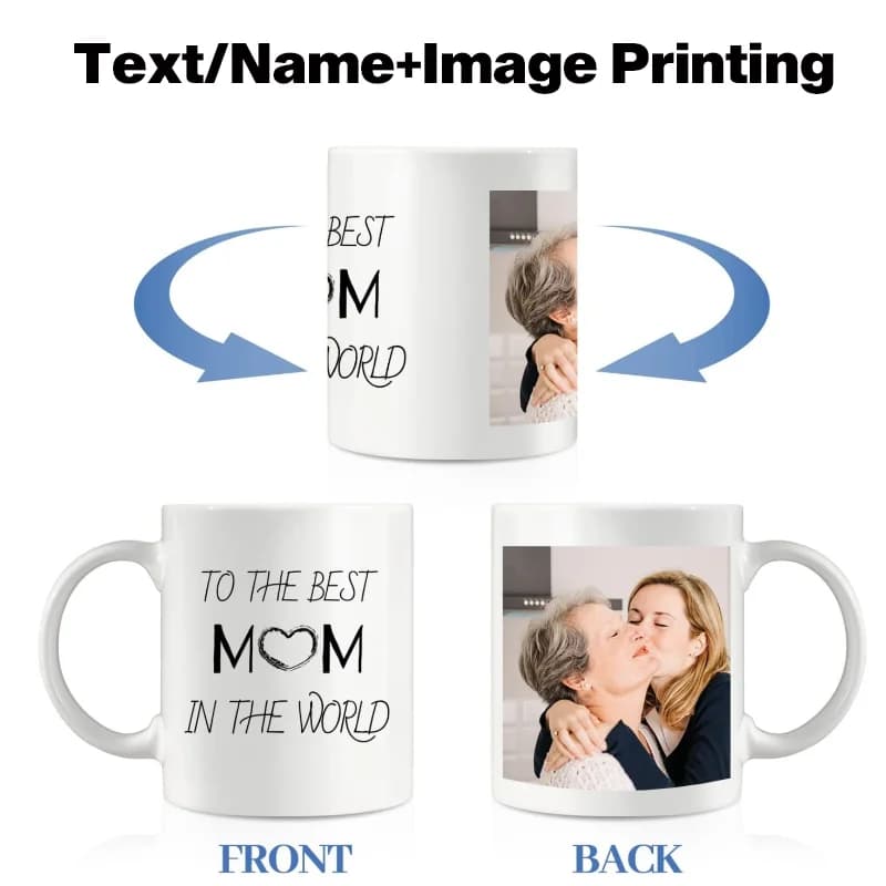 Custom Photo Coffee Mug With Text