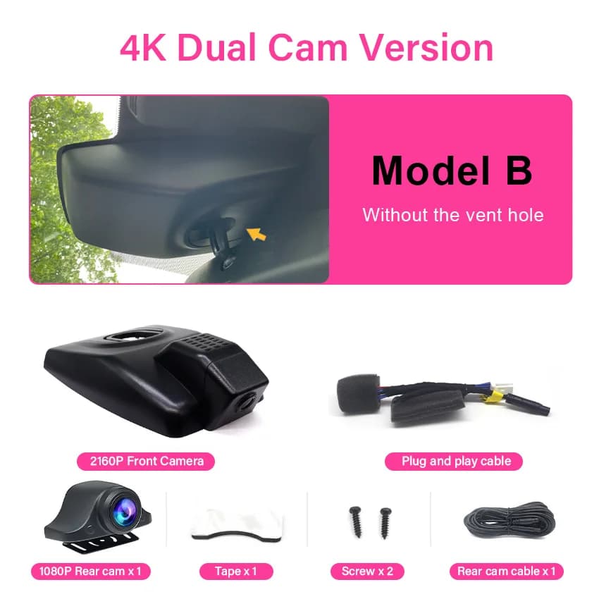 4K Dual Cam Model B / With 32G TF Card