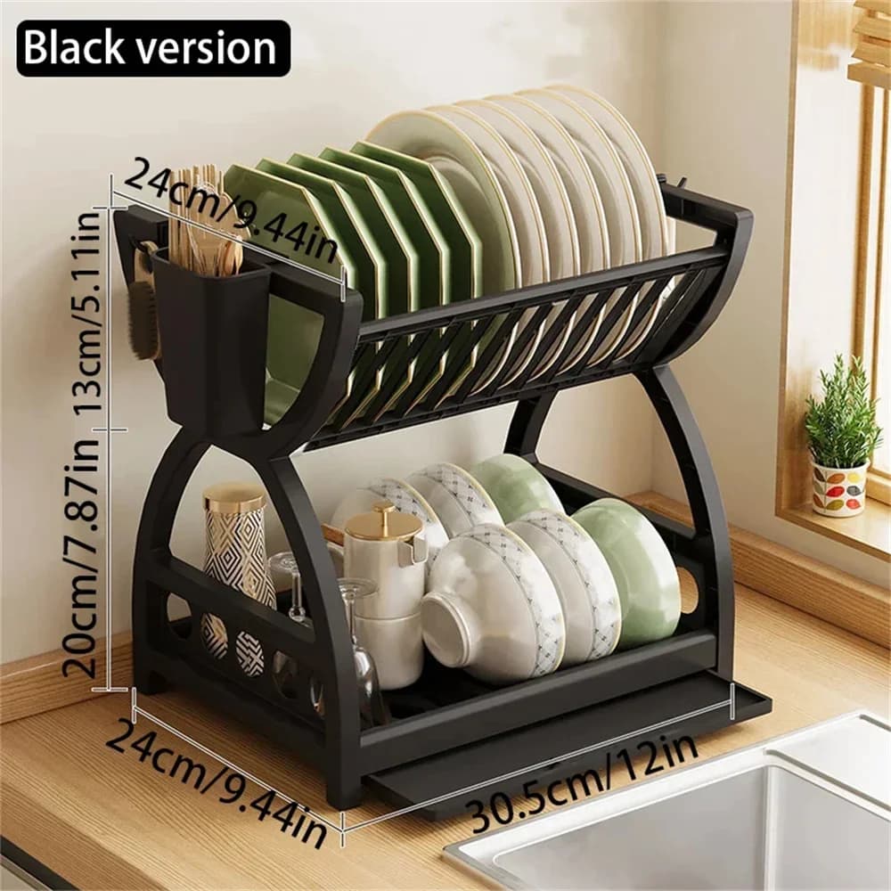 black / 2-tier