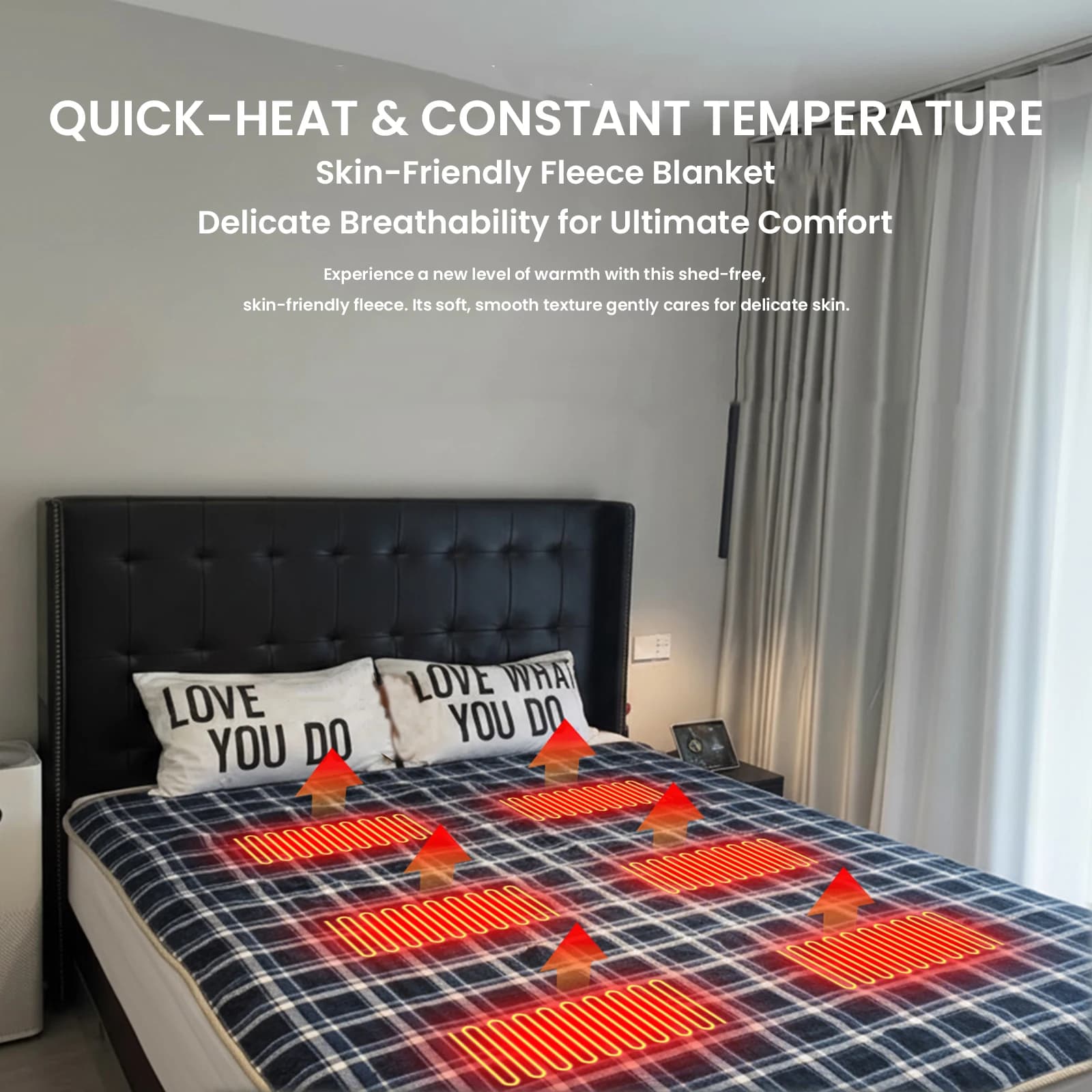 Electric Heating Pad With Three Temperature Settings
