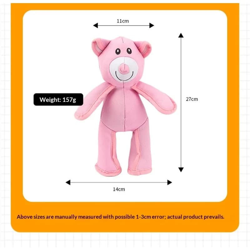 Durable Plush Squeaking Teddy Bear Dog Toy