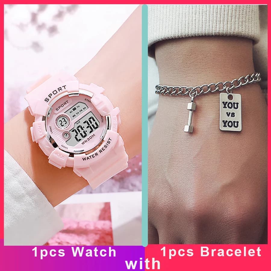 Pink with bracelet