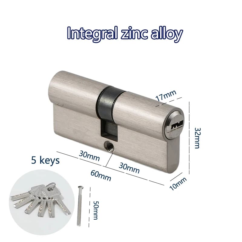 Safety Door Smart Lock Door Cylinder Locker Cylinder Door with Master Key Indoor Entrance Door Lock Me Key Customize