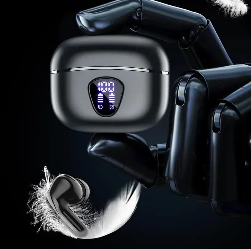 Wireless Earbuds with Noise Cancelling and LED Display