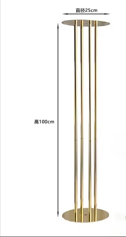 Modern wedding main table centerpiece romantic decoration iron electroplating gold flower stand road guide layout props 10pcs