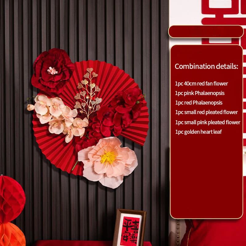 2026 Chinese Wedding Decoration Double Happiness Background Wall Ornament Traditional Wedding Wall Stickers Decal Party Supplies