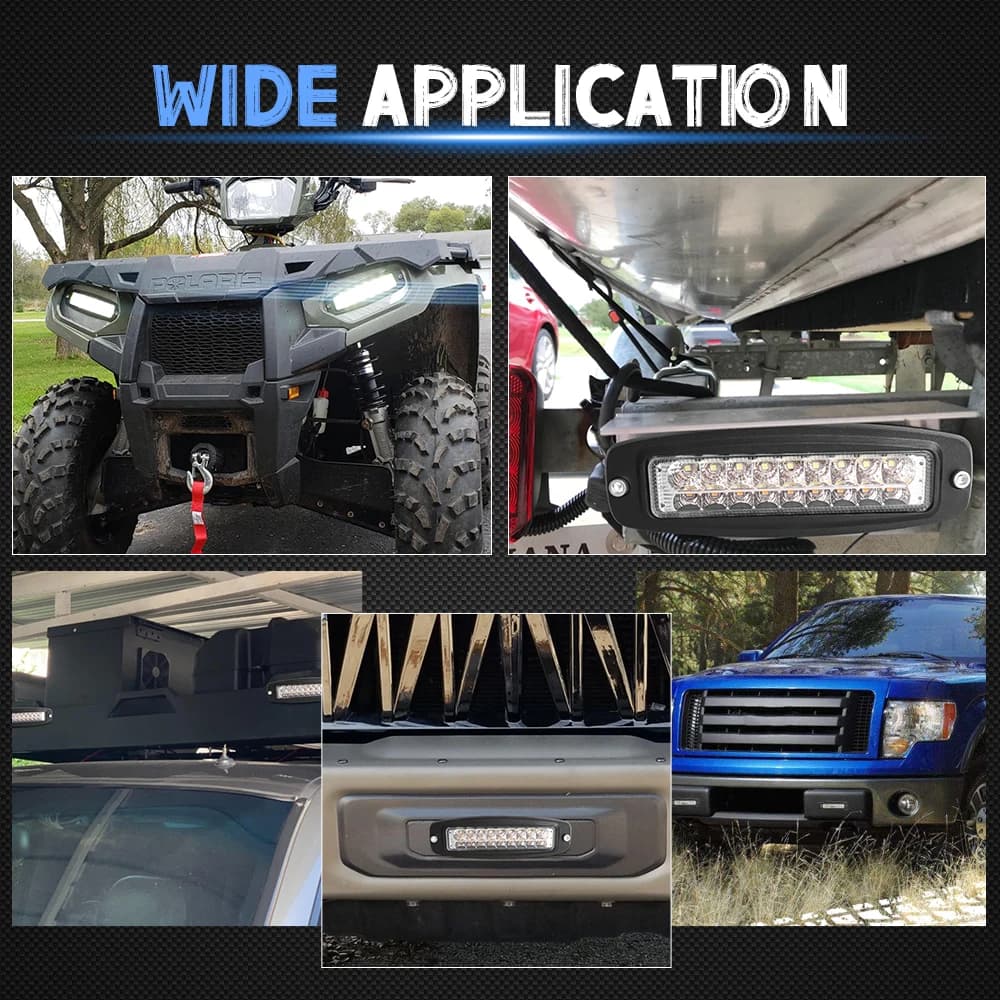 Car Led Light Driving Working Lights Bar Led Flush Mount Pods Bulb Lamp for Universal Auto Coche Truck Offroad 24V 12V