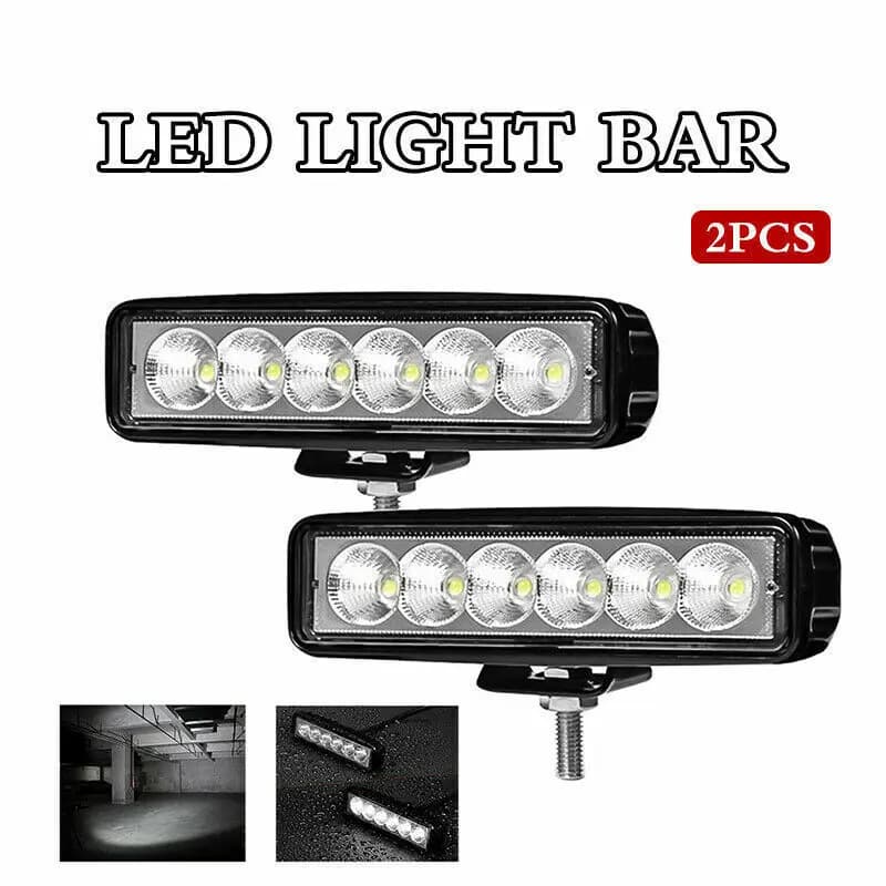 6 LED Car Work Light High Bright Spotlight Universal Offroad Automobile Truck Driving Fog Headlights DRL Driving Lamp 12V