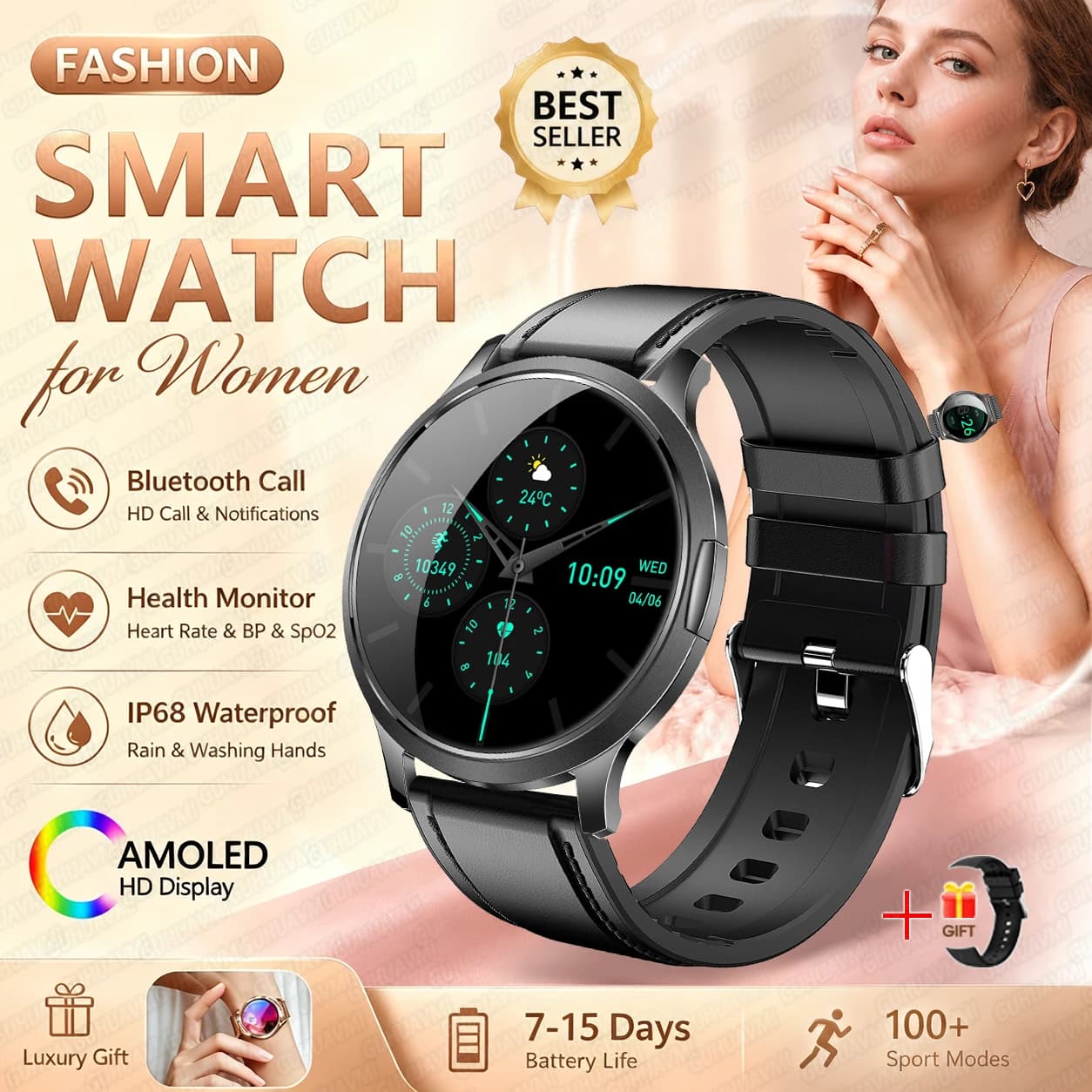 Black Leather / Fashion Smart