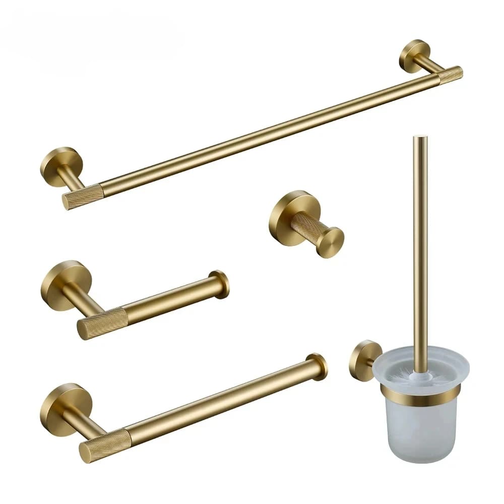 Brushed Gold Bathroom Hardware Accessories Kit