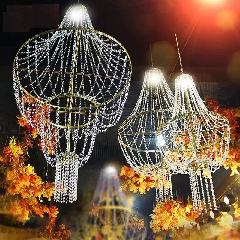 Wedding Hotel Banquet Decoration Crystal Pendant Home Decoration Large Crystal Pendant
