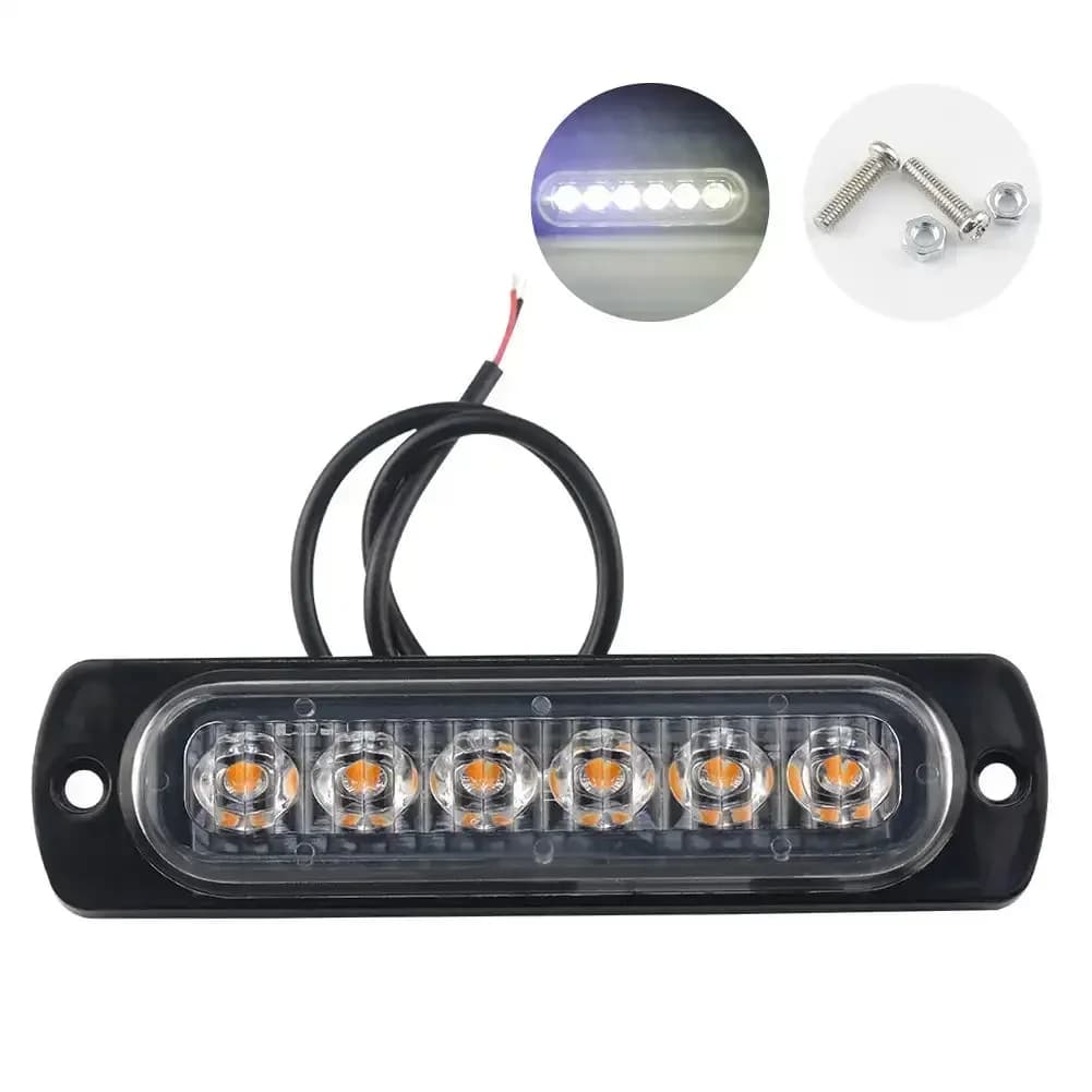 Led Light Grille Lights Car Emergency Light 6LED Warn Light Lights For Car TRUCK Led Light 12V 24V