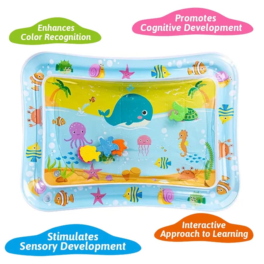 Baby Water Play Mat Inflatable Tummy Time Pad
