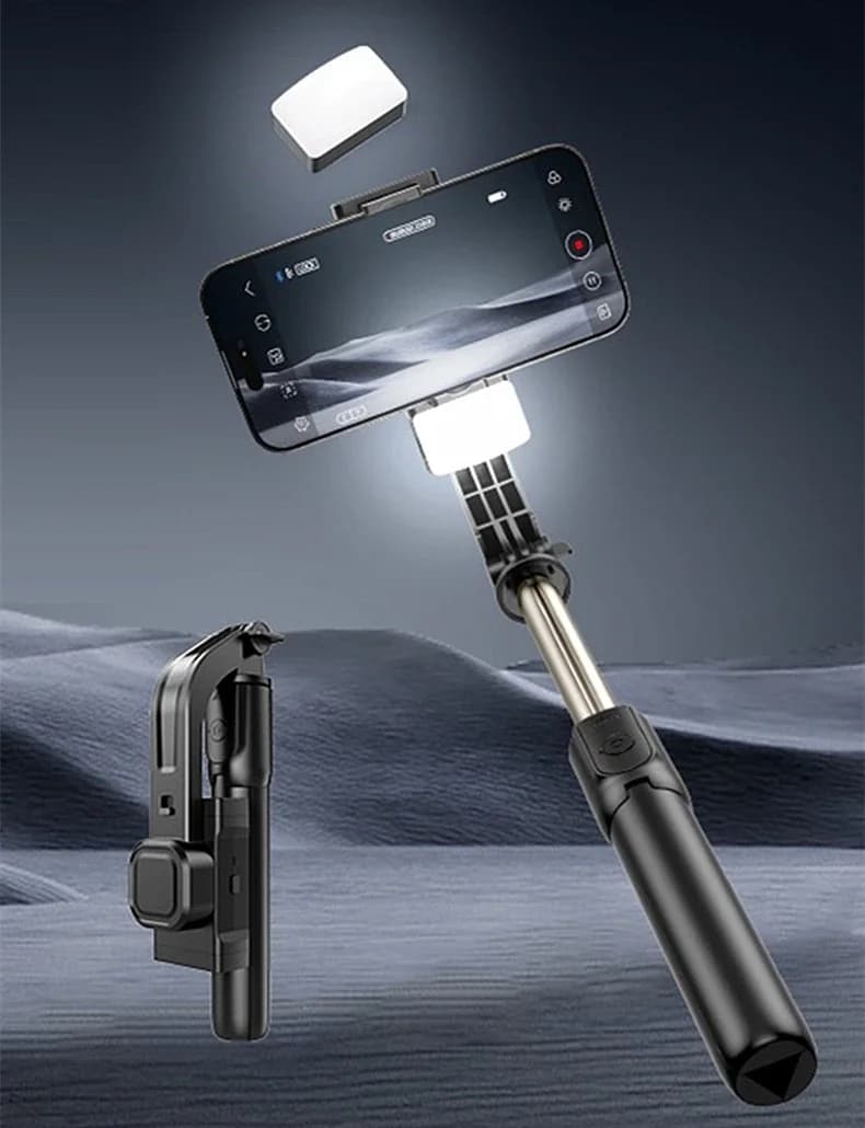 Cellphone Gimbal Stabilizer for Smartphone Mobile 1-Axis Anti Shake Selfie Stick Handheld Video Tripod Phone Holder for iPhone