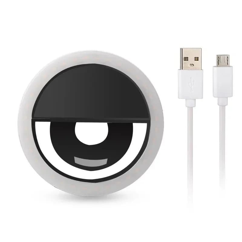 Ringlight Selfie Light Clip On Light For iPhone Samsung POCO Phone Light Ring Video Photo Lamp Flashlight Back Light USB Charge