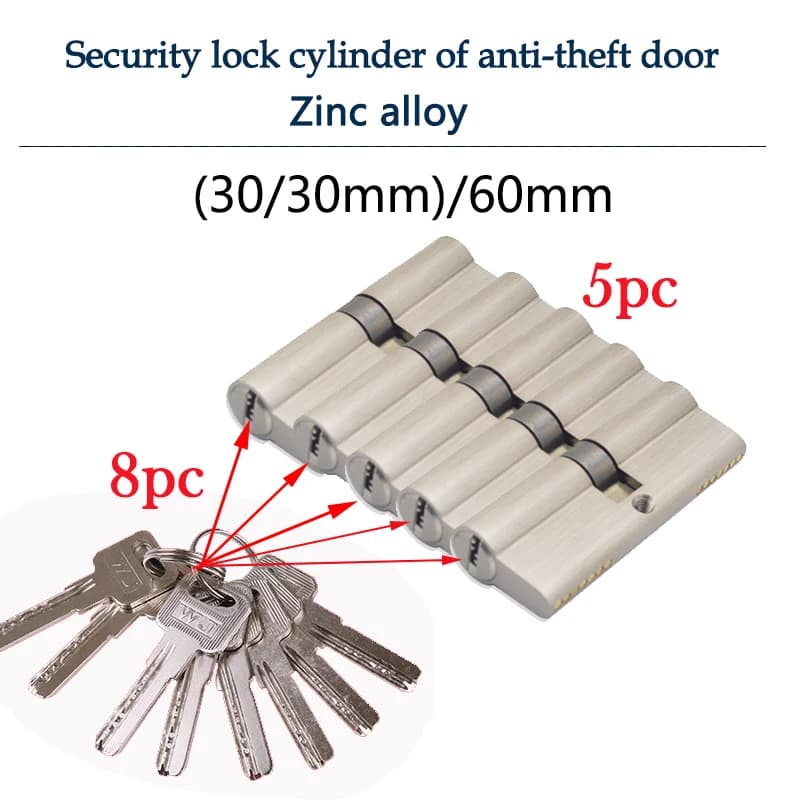 Smart Lock Door Cylinder Locker Cylinder Door with Master Key Indoor Entrance Door Lock 60mm 70mm 80mm Me Key Customize