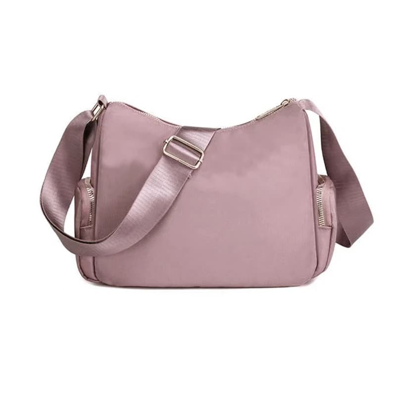 Women's Multi-Layered Crossbody Handbag with Zippers
