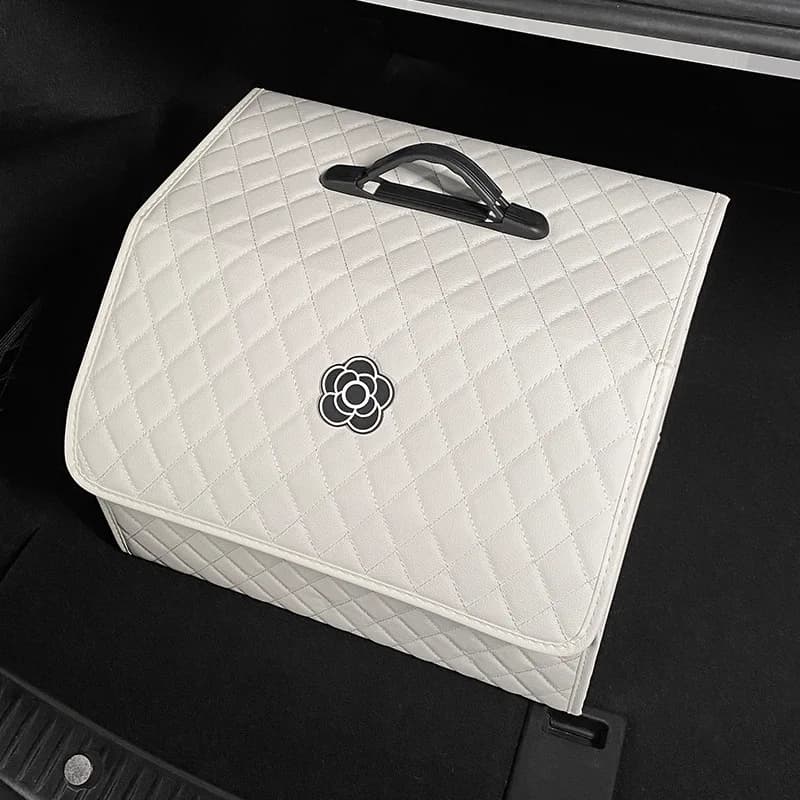 Car Trunk Organizer Durable Foldable Storage Box with Easy-Clean Compartments Versatile Interior Accessories for Car Organizati