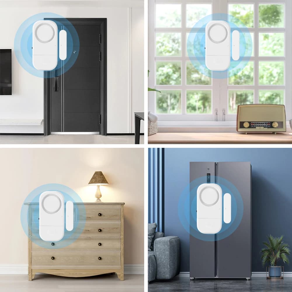 130DB Door Opening Sensor Doorbell Time Delay Door Alarm Anti-theft Door Window Security Alarm Refrigerator Alarm Door Sensor