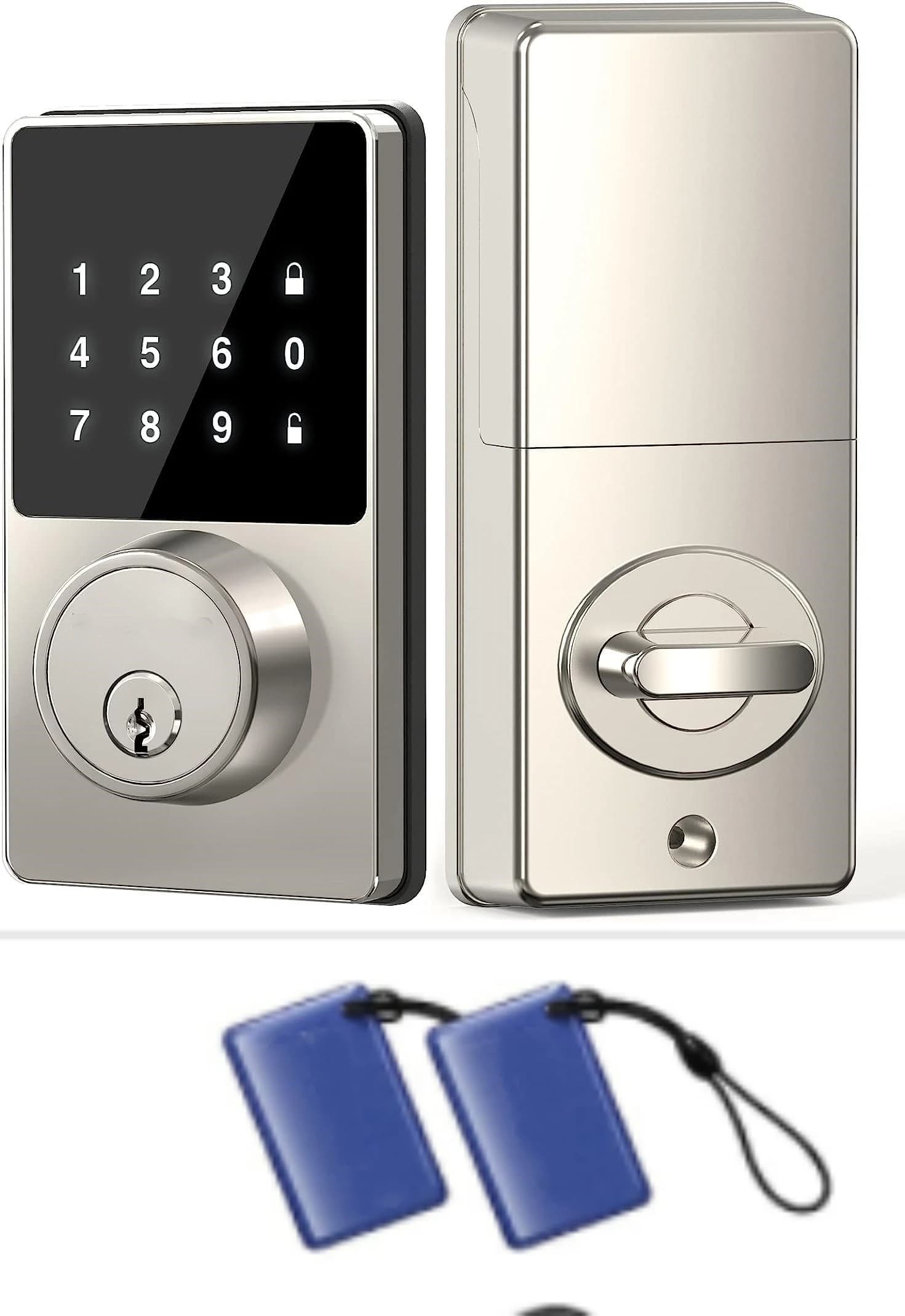 Smart Lock with Password, Keyless Entry Door Lock with Touchscreen Keypads, Easy to Install, App Unlock, 50 User Codes