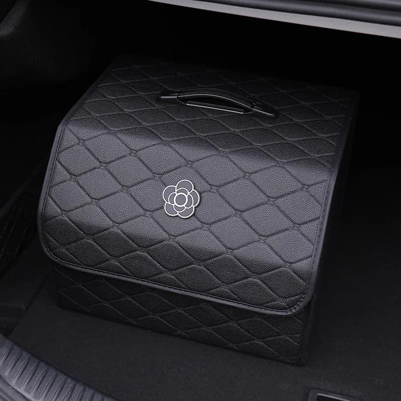 Car Trunk Organizer Durable Foldable Storage Box with Easy-Clean Compartments Versatile Interior Accessories for Car Organizati