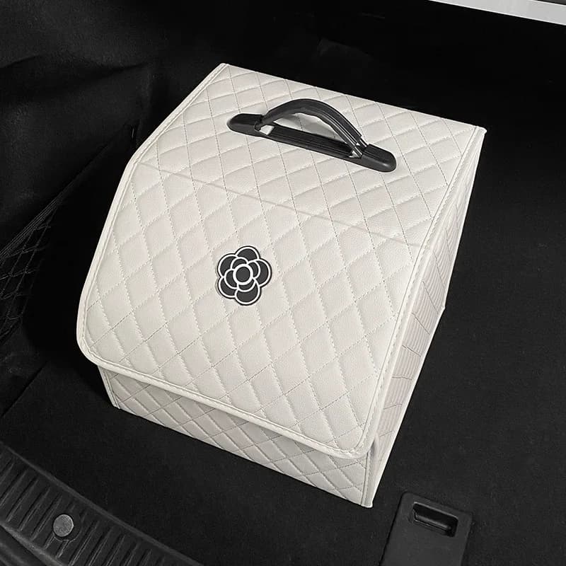 Car Trunk Organizer Durable Foldable Storage Box with Easy-Clean Compartments Versatile Interior Accessories for Car Organizati