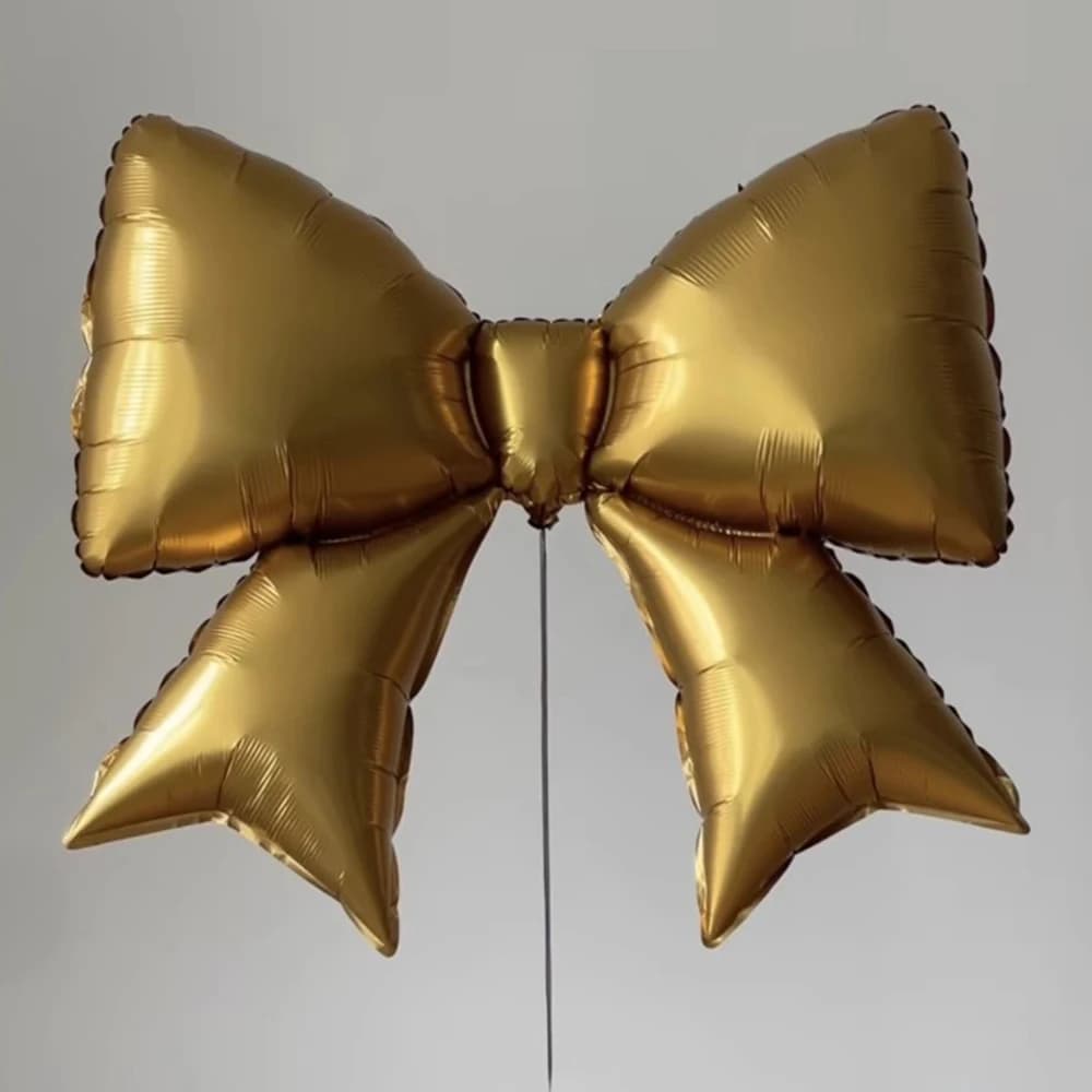 1 pack of bow-shaped aluminum foil balloons, suitable for birthday party, anniversary party, anniversary party decoration