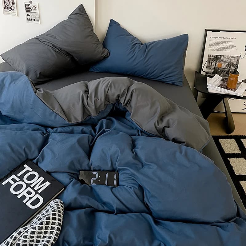 blue grey / twin  3pcs / China Mainland / Fitted Bed Sheet