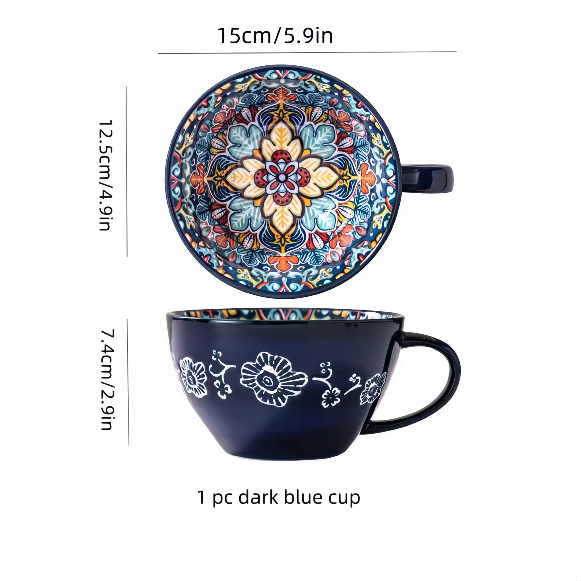 1pc dark blue cup / 601-700ml