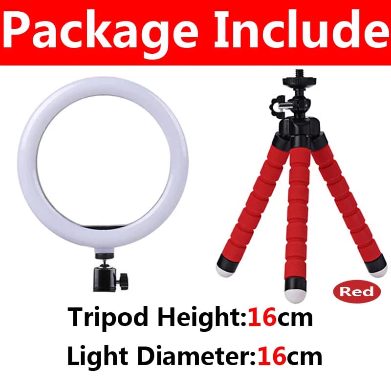12 inch LED Ring light Photography Lighting Phone Ringlight With Tripod Stand USB Round Fill Lamp for Youtube Phone Video Live