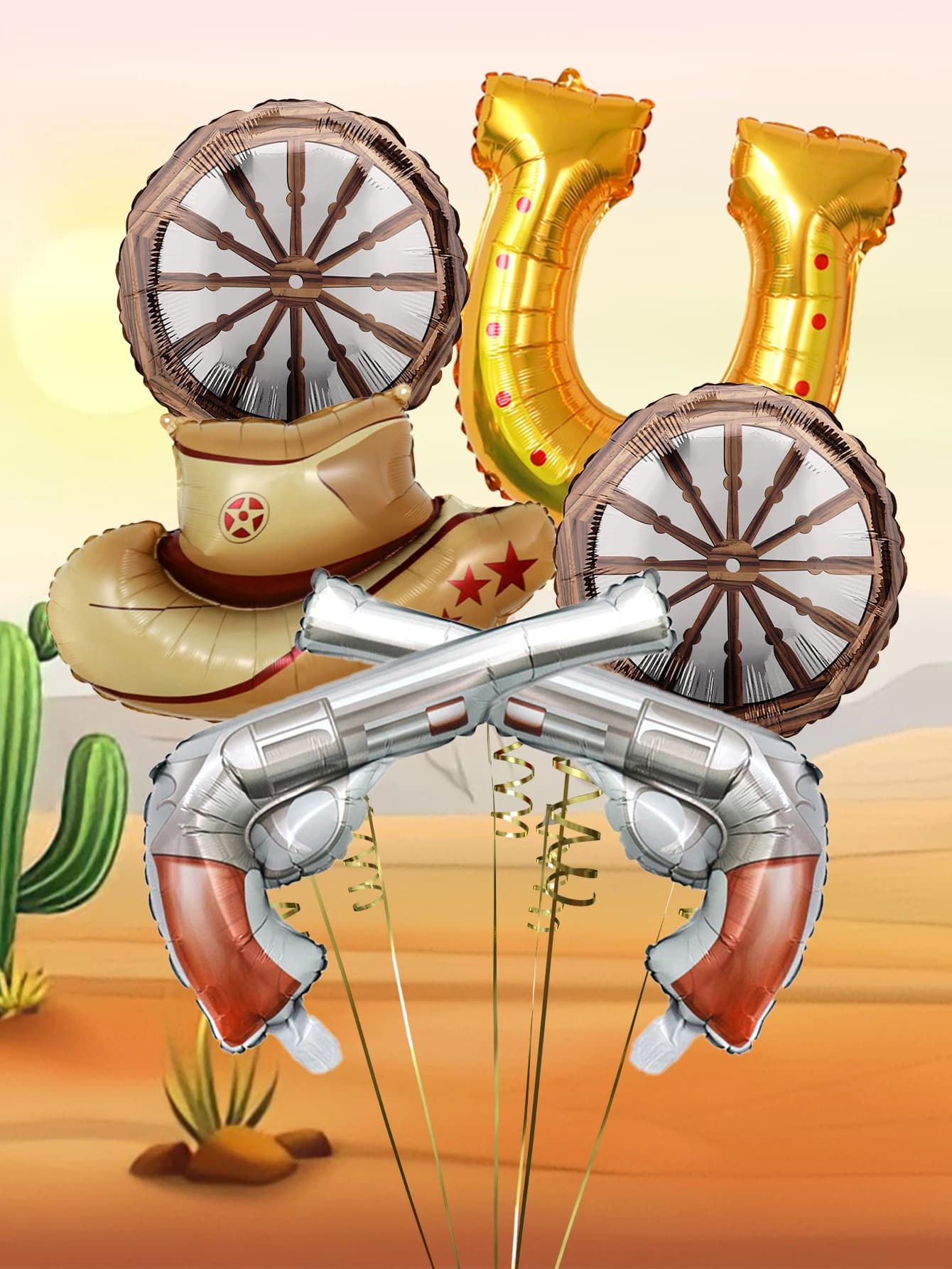 6pcs Western Birthday Party Balloons for Western Themed Birthday Party Decorations, Last Rodeo Bachelor Party, Farm Decorations