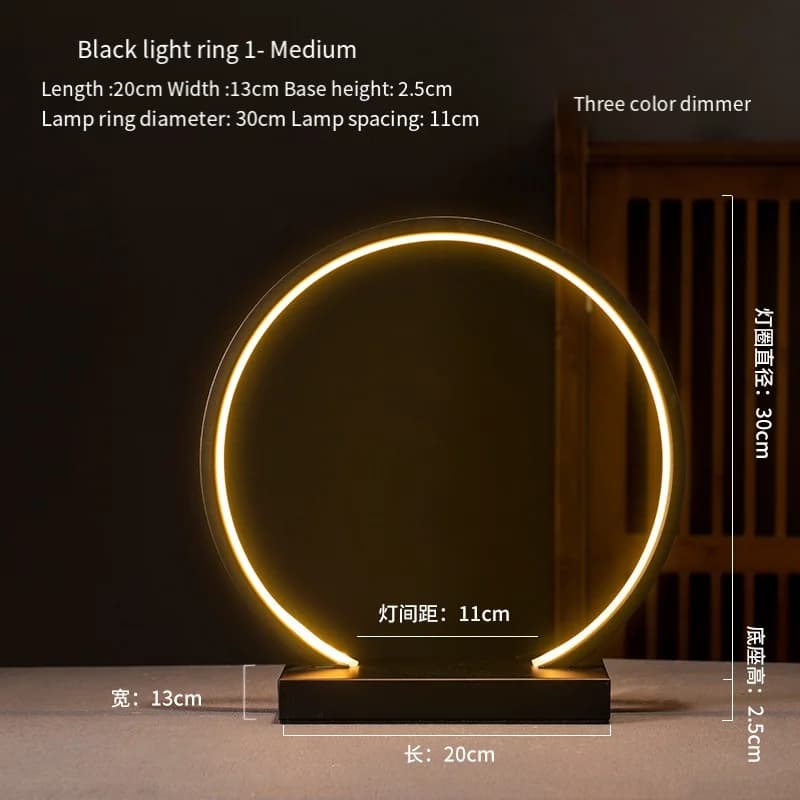 LED Ring Light Home Decoration Night Light USB Power Supply Dimmable Creative Decoration Birthday Gift