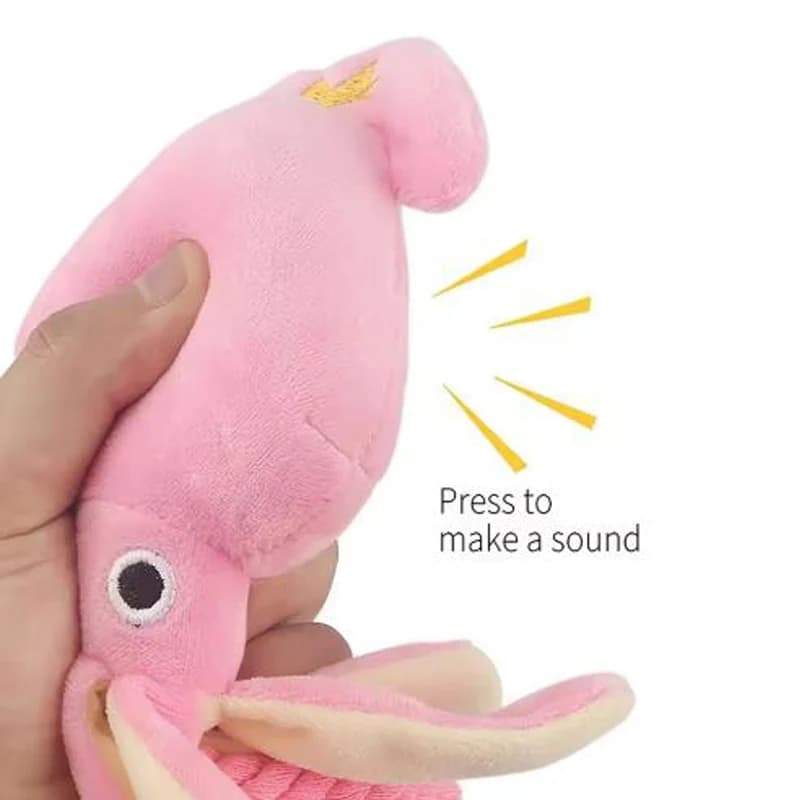 Sound-Emitting Cotton Rope Octopus Pet Toy