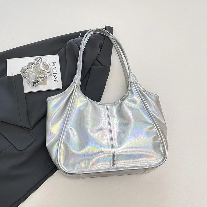 shiny silver tote / 50cm)) / China Mainland