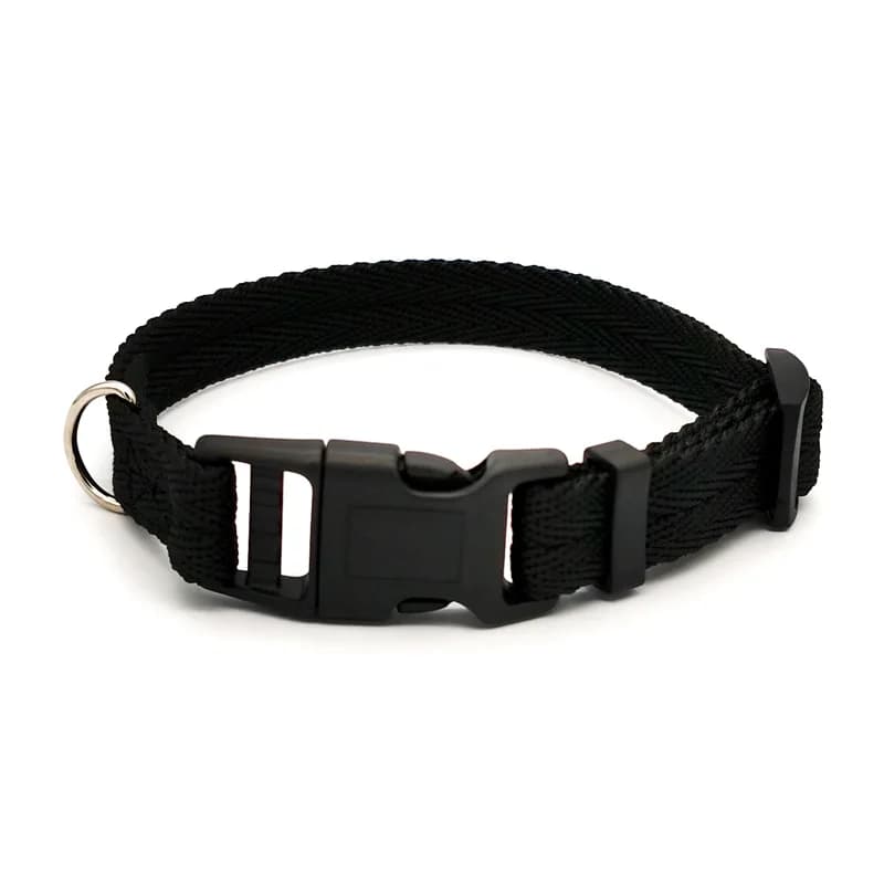 Black dog collar / XL (30-50cm)