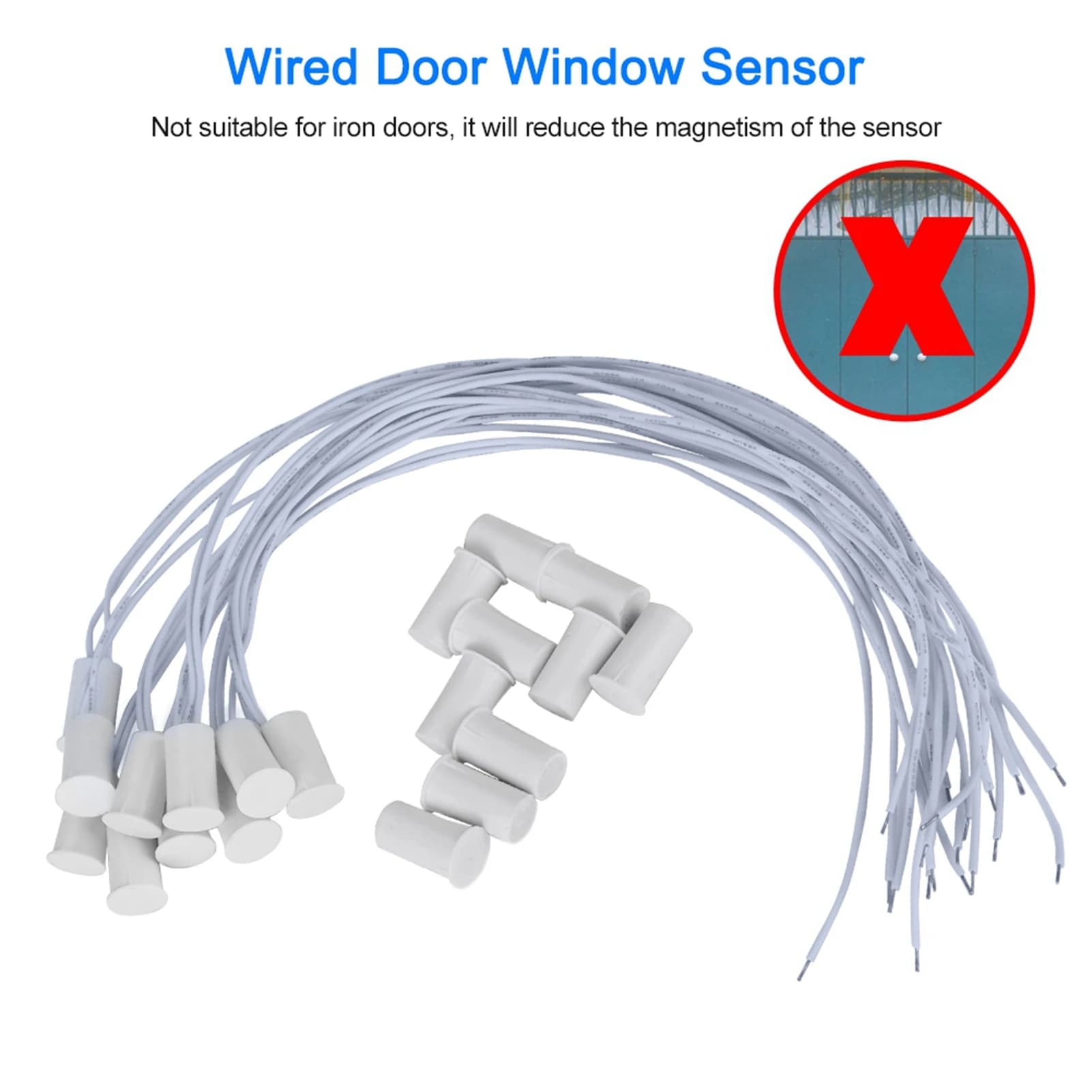 Wired Door Window Sensor Magnetic Switch for Home Alarm System Door Sensor Magnetic Switch Alarm Wired Door Window Sensor