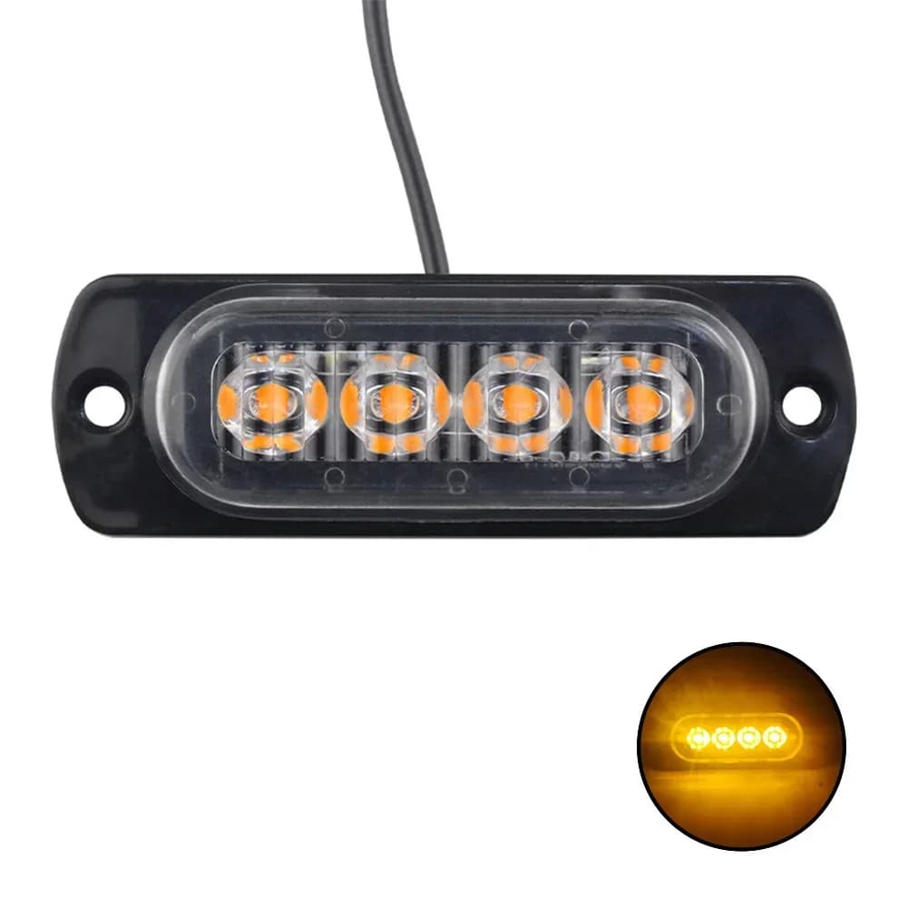 Led Light Grille Lights Car Emergency Light 6LED Warn Light Lights For Car TRUCK Led Light 12V 24V