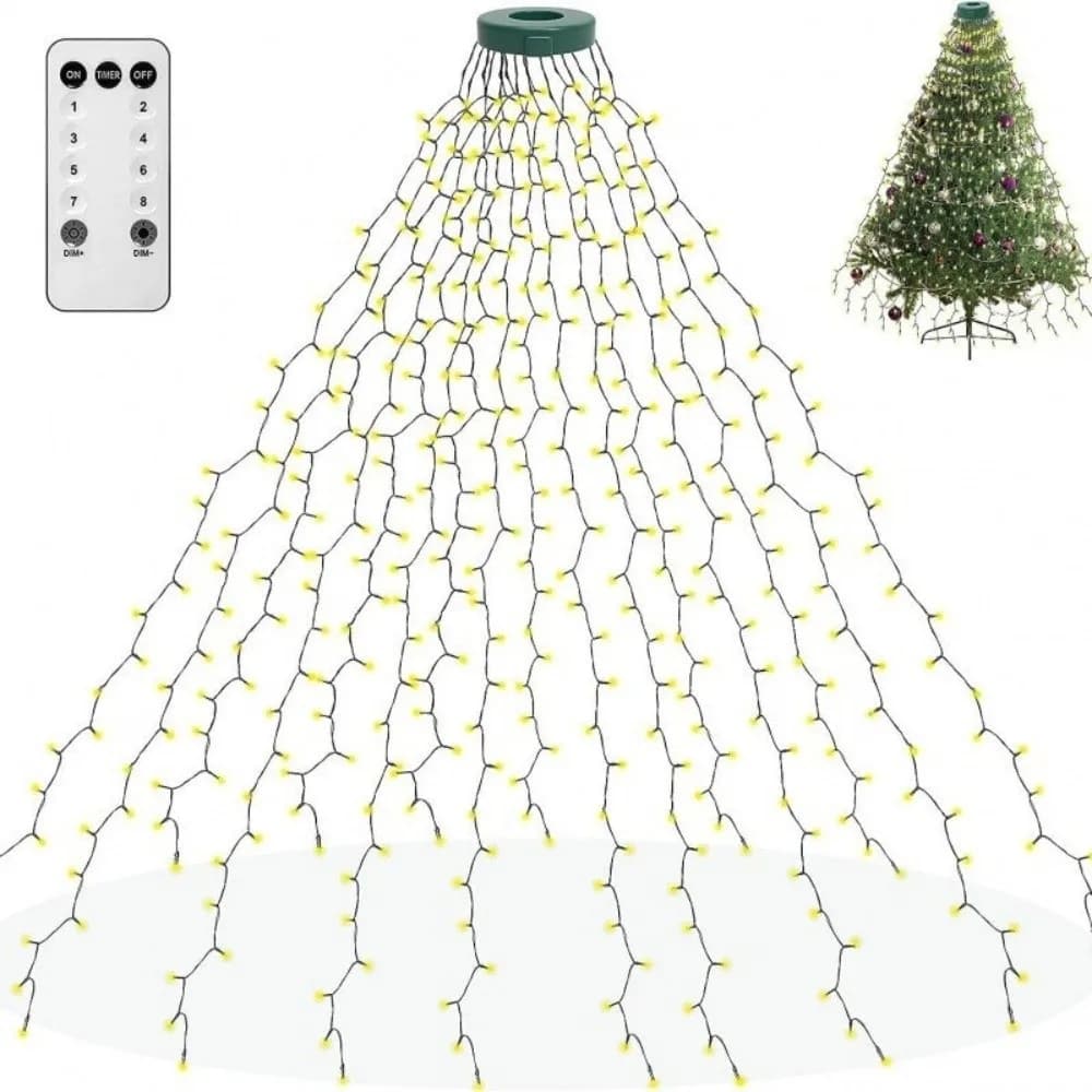 New Ring Shape LED Ring Lights 8 Flashing Modes Waterproof String Lights Color Changing Holiday Lights Christmas Decoration
