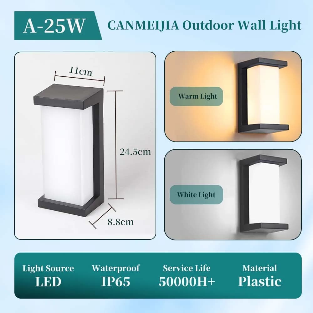 Type A Black 25W / Warm light
