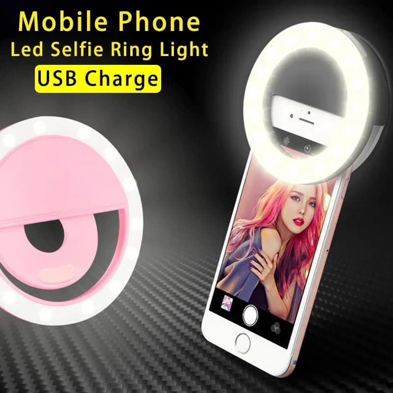 Ringlight Selfie Light Clip On Light For iPhone Samsung POCO Phone Light Ring Video Photo Lamp Flashlight Back Light USB Charge