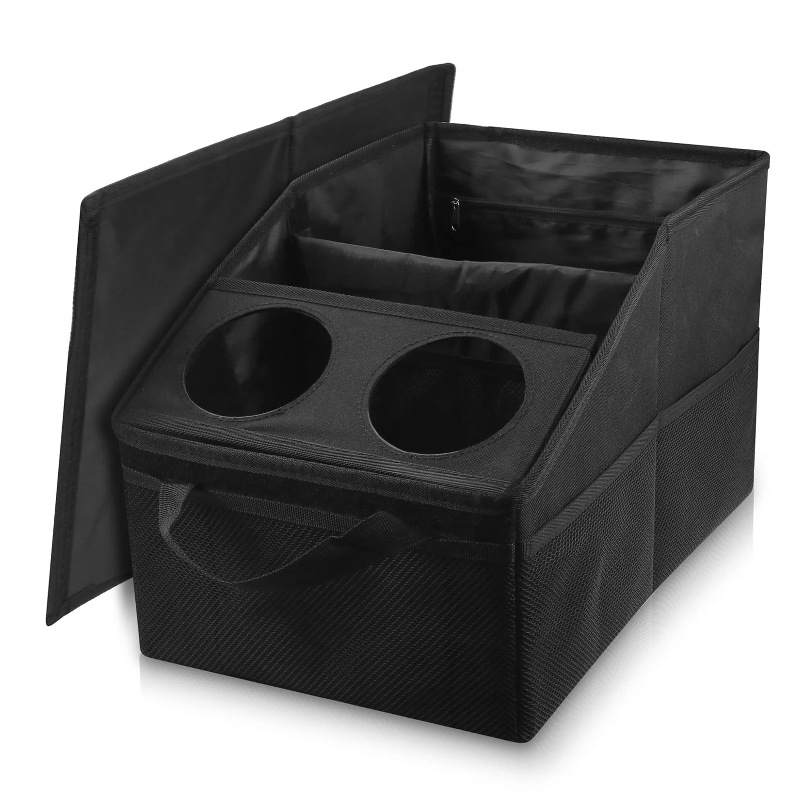 Car Trunk Organizer - Car Organizer, Foldable Trunk Organizer, Sturdy Auto Parts Organizer, Black