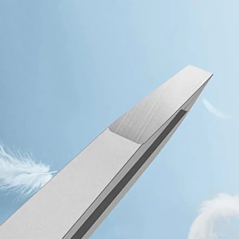 Stainless Steel Eyebrow Tweezers with Double Eyelid Tool