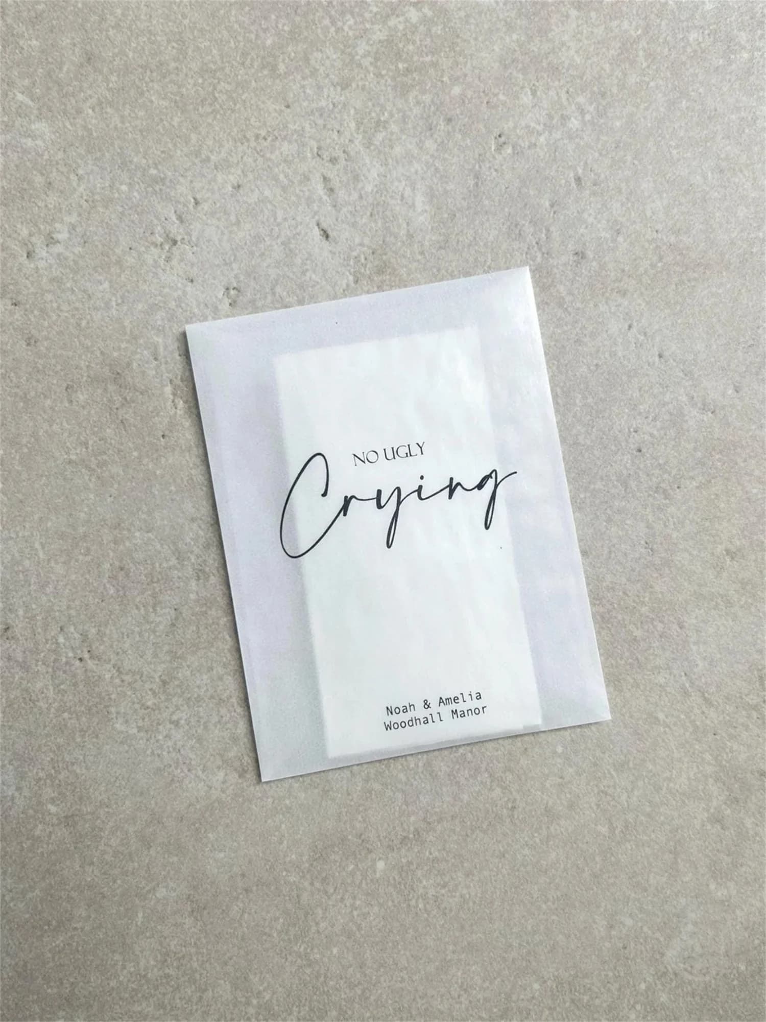 Personalised Wedding Favor Packs: Happy Tears Tissue Packets & Confetti Packs for Guests