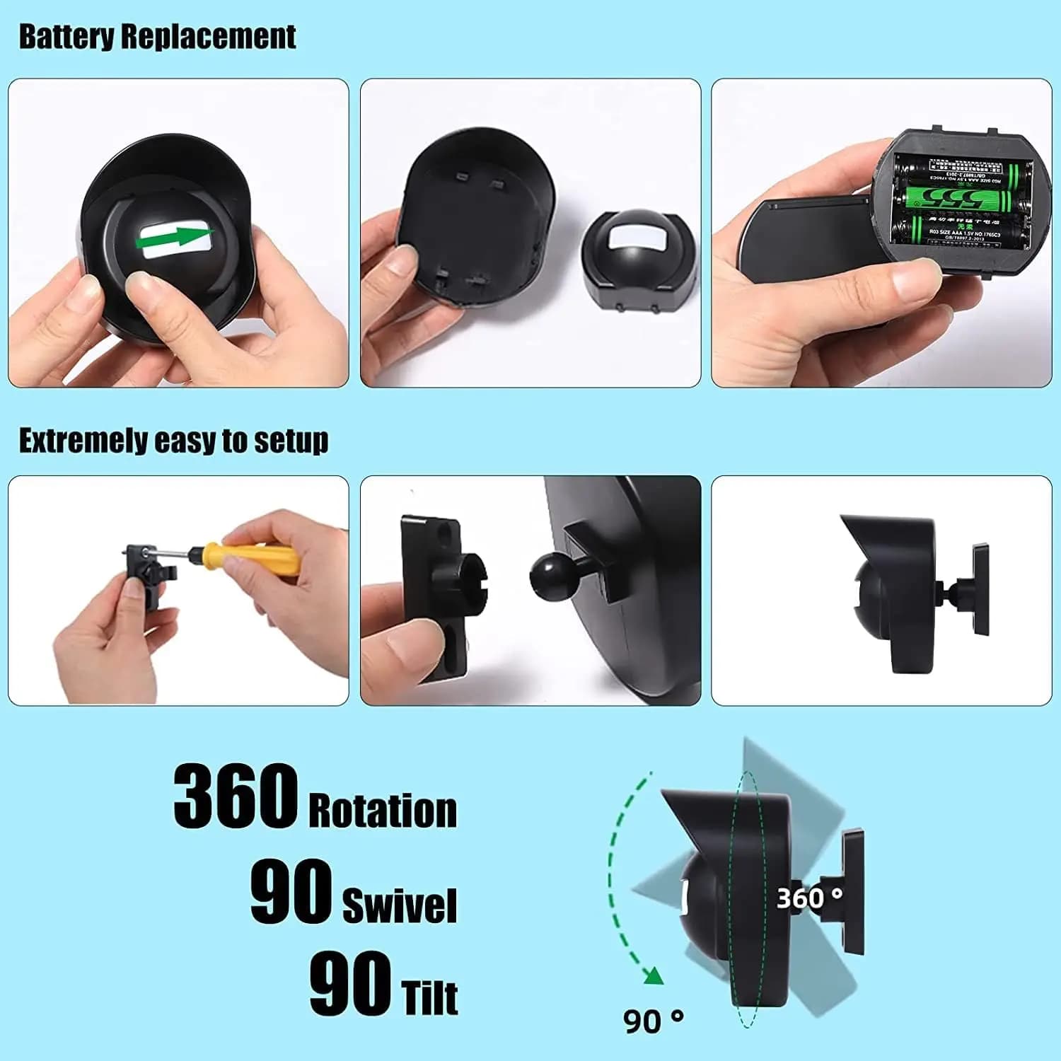Wireless Motion Detector Sensor Alarm for Driveway Home Security Business Indoor Outdoor Weatherproof Motion Sensor Alarm