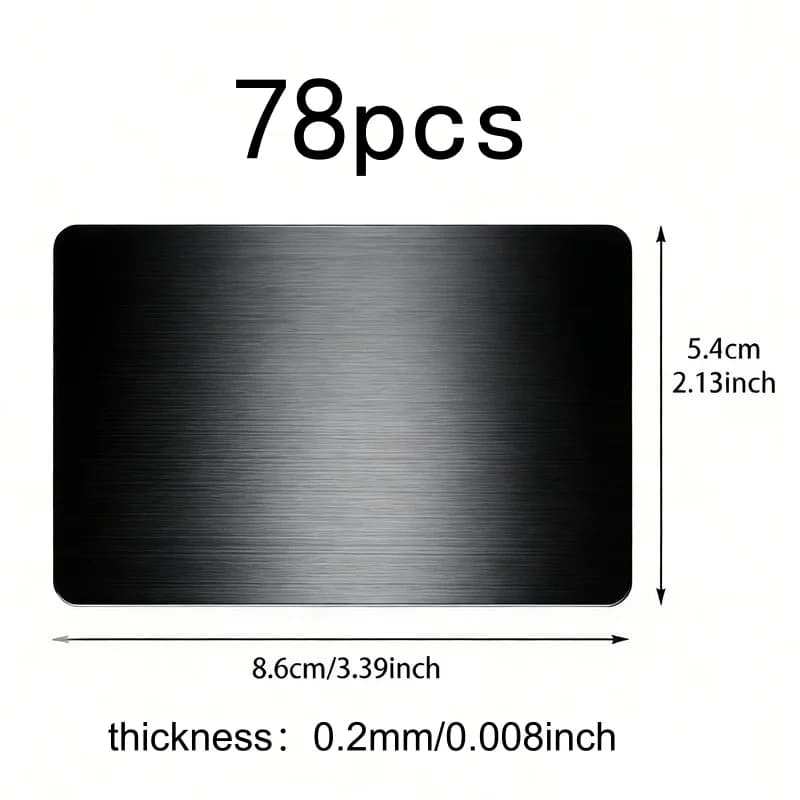 Black Aluminum Engraving Plates Geometric Design Set