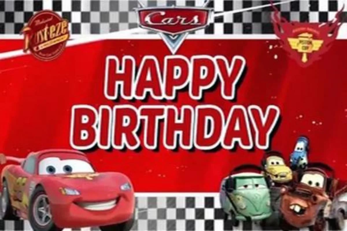 Photography Backdrop Cartoons Cars Banner For Kids Birthday Party Decoration Photo Background Baby Shower Room Decor Poster